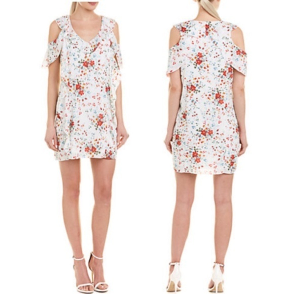 Parker Cold Shoulder Ruffle Shift Dress NWT
